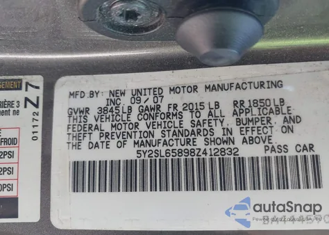 2008 Pontiac Vibe from USA, damaged, VIN 5Y2SL65898Z412832